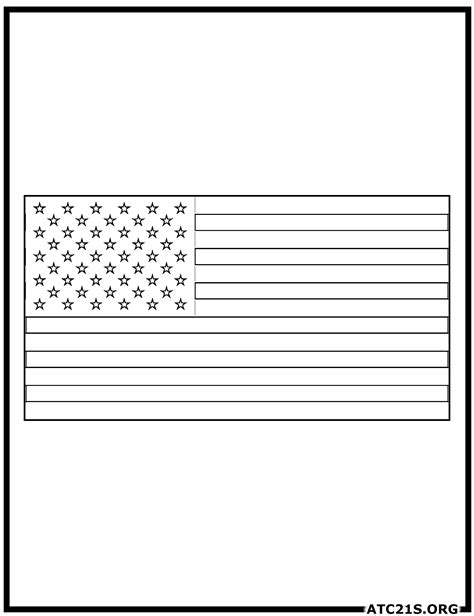 United States Flag Coloring Page Atc21s