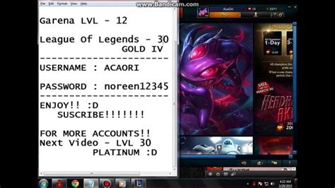 Free League Of Legends Account Ph 2015 Youtube