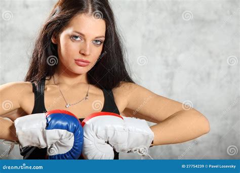 Sexy Girl Boxing Gloves Pose Stock Images 256 Photos