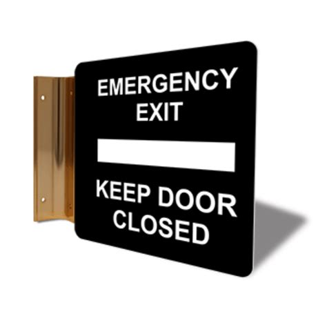 6 X 6 Emergency Exit Keep Door Closed Corridor Sign