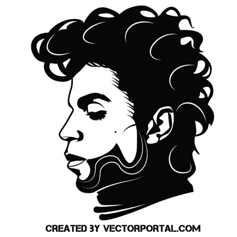 Musician Prince Portrait Royalty Free Stock Svg Vector