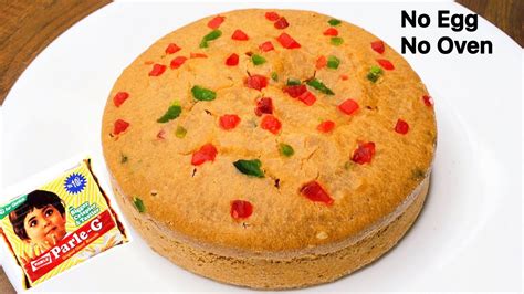 Parle G Biscuit Cake Recipe Without Egg Oven Maida Butter Paper