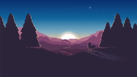 3840x2160 Resolution Sunrise In Forest Landscape Illustrate 4k