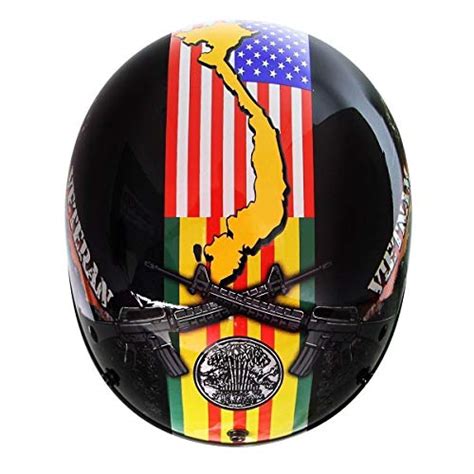 Outlaw Helmets T70 Hustler Glossy Black Vietnam America Dot