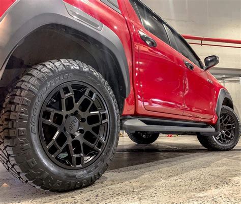 Toyota Hilux Red Black Rhino Ridge Wheel Front
