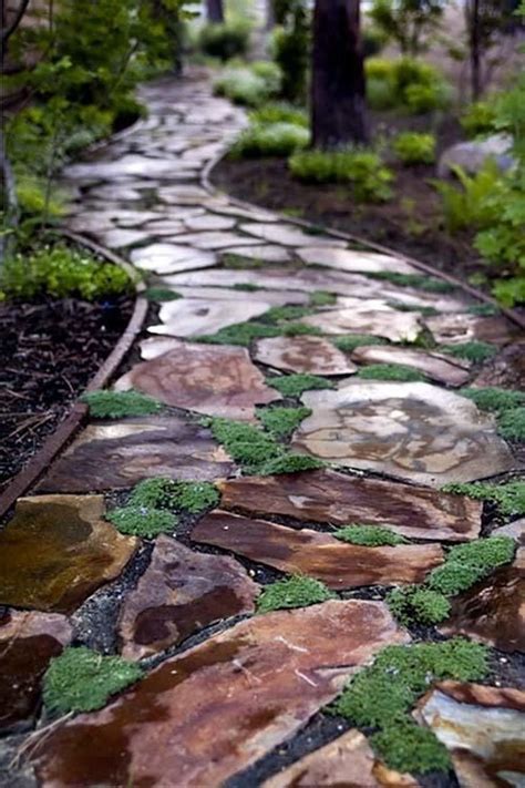 Incredible Garden Pathway Ideas For Backyard And Front Yard 02 Stone