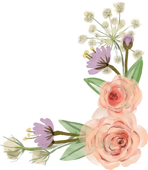 Flower Rose Clip Art Flower Border Png Download 806929 Free