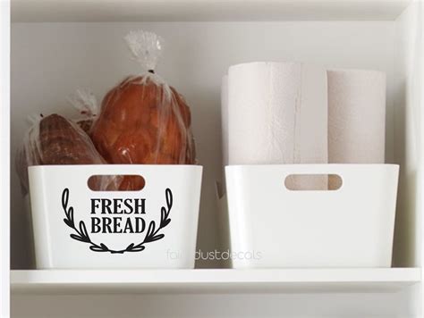 Fresh Bread Decal Kitchen Pantry Bread Box Label Computer Etsy