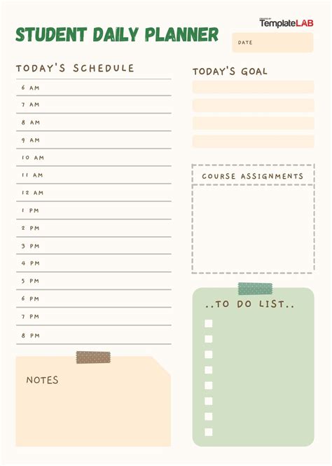 Student Planner Template Free Printable Of Student Planner Template Vrogue