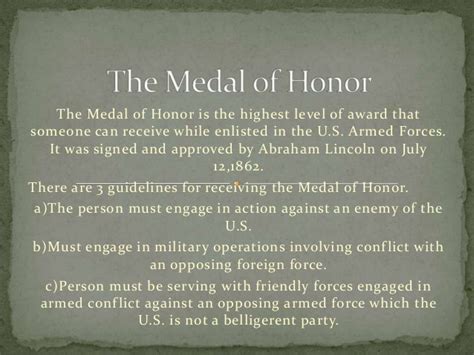 The Medal Of Honor