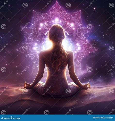 Serenity in Cosmic Embrace, Meditation in Fractal Beauty, Generative AI