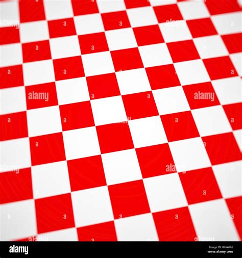 Red Checkerboard Perspective Stock Photo Alamy