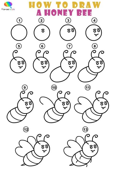 How To Draw Honey Bee Step By Step At Drawing Tutorials