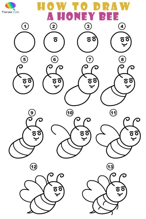 Learn how to draw a minecraft bee. How to draw a honeybee step by step | Bee drawing, Honey ...