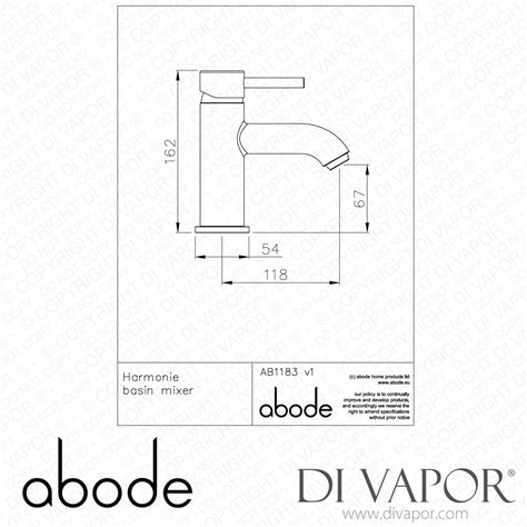 Abode Ab1183 Harmonie Basin Monobloc Mixer In Chrome Spare Parts