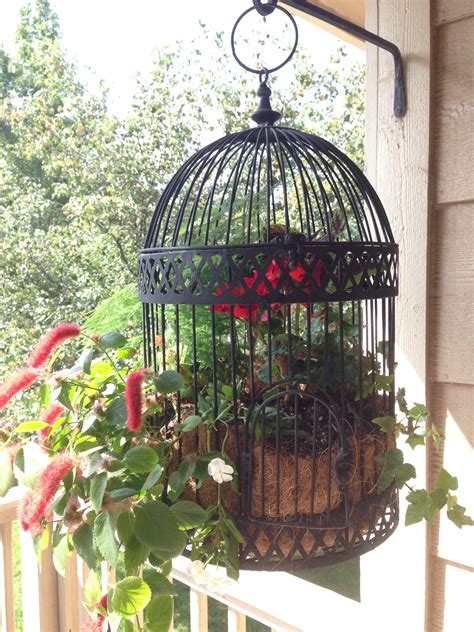Bird Cage Planter With Images Bird Cage Decor Hanging