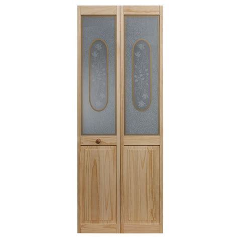 This door has a woodgrain surface with a modified cove and bead sticking profile. Pinecroft 30 in. x 80 in. Glass Over Panel Victorian Wood ...