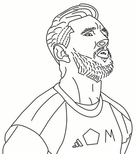 Gran Lionel Messi Para Colorear Imprimir E Dibujar Coloringonly