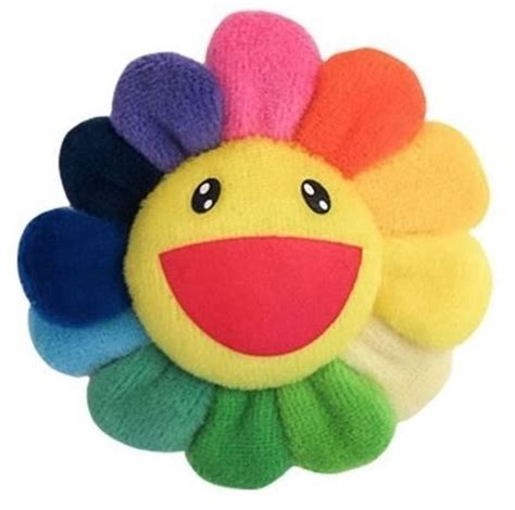 Takashi murakami has a longstanding tradition of producing some of the cutest plush collectibles out there. SLUM LTD | Takashi Murakami Rainbow Flower Plush Pin