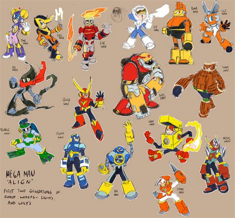 Mega Man Align Robot Masters 1 And 2 By Maurofonseca On Deviantart