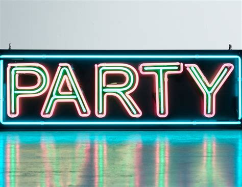 party neon sign kemp london bespoke neon signs and prop hire kemp london bespoke neon