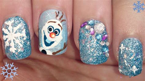 Disneys Frozen Olaf Nail Art Tutorial Disney Frozen Nails Olaf