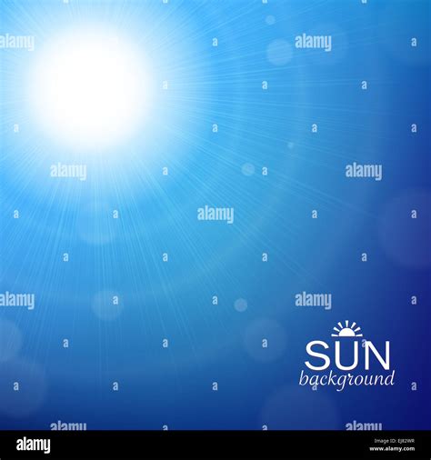 Blue Sun Background Stock Photo Alamy