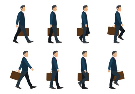 Business Man Walking Cycle 128583 Vector Art At Vecteezy