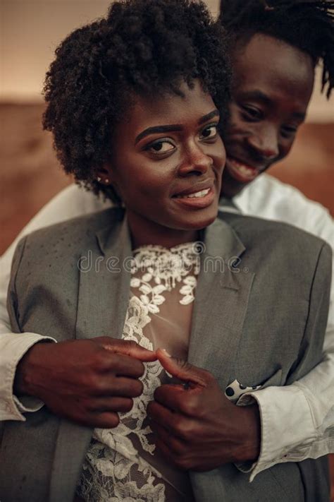 Portrait Of Happy Newlyweds Stock Photo Image Of Couple Marriage