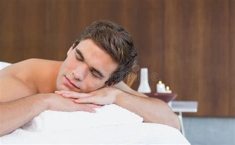 Man Receiving Back Massage At Spa Center Stock Image Image Of View Wellness 45090045