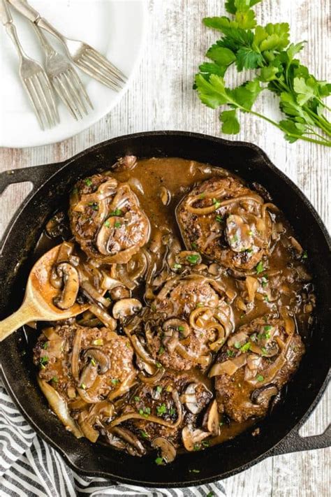 Salisbury steak is such an instance: Salisbury Steak | Dinner Recipe | The Best Blog Recipes