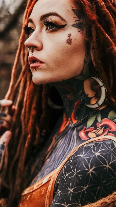 Pin By Dhvani Yaatra On Morgin Riley Beautiful Dreadlocks Red Dreads Girl Tattoos