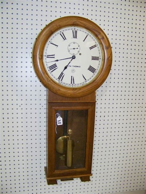Vintage Seth Thomas Weight Driven Wall Clock Lot 326