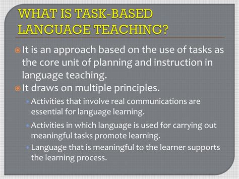 Ppt Task Based Language Teaching Tblt Powerpoint Presentation Free