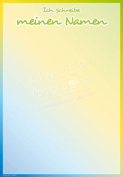 Unsere vordrucke helfen ihnen, wenn sie einfach und schnell einen kaufvertrag anfertigen müssen. Kindergarten Portfolio Vorlage "Ich schreibe meinen Namen ...