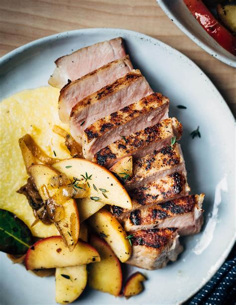How to make pan seared pork chops: Bone-In Pork Chops with Apples | Brooklyn Supper