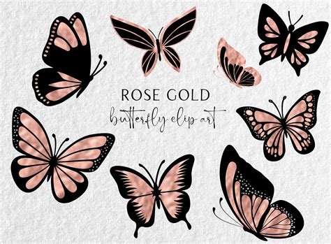 Rose Gold Butterfly Ubicaciondepersonascdmxgobmx