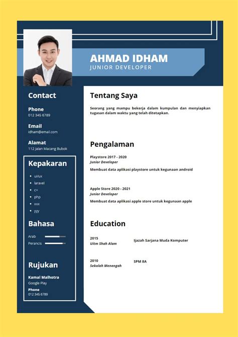 Contoh Resume Terbaik Dalam Bahasa Melayu Dan Inggeris Contoh Resume