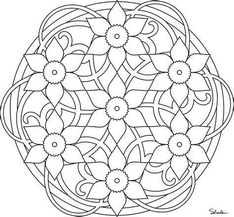 Simple Mandala Coloring Pages Download And Print For Free