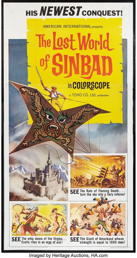 41” x 81” the lost world of sinbad aka “samurai pirate” and “the great bandit” released march 3