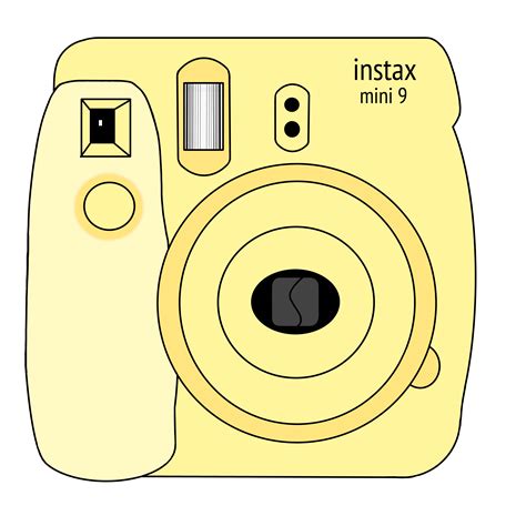Yellow Polaroid Camera Sticker By Bret Serpas Camera Illustration