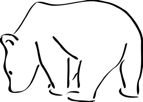 14 Polar Bear Line Drawing Free Cliparts That You Can Download To