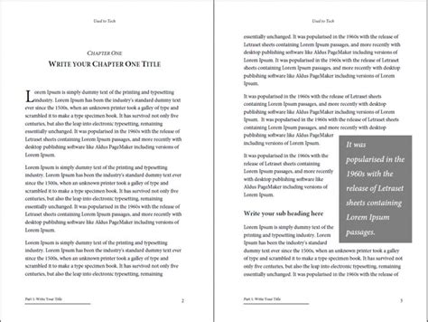 Including a basic brainstorming template, as well as a plot, character and setting template. Professional-Looking Book Template For Word, Free - Used ...