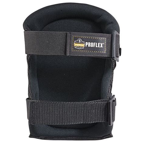 Ergodyne Black Proflex 347 Gel Eva Foam Lightweight Knee Pad With Button Closure Long Cap And