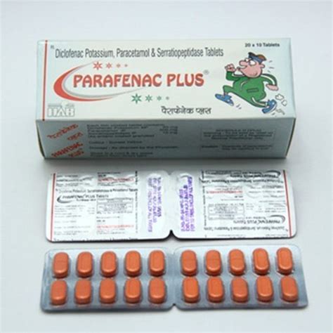 Diclofenac Potassium Serratiopeptidase And Paracetamol Pain Killer Tablet Age Group Adult At