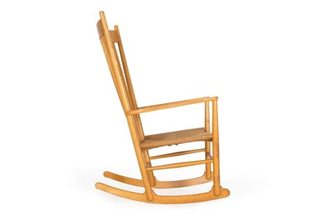 Vintage Hans Wegner Model J16 Beechwood Rocking Chair Circa 1973 For Sale At 1stdibs