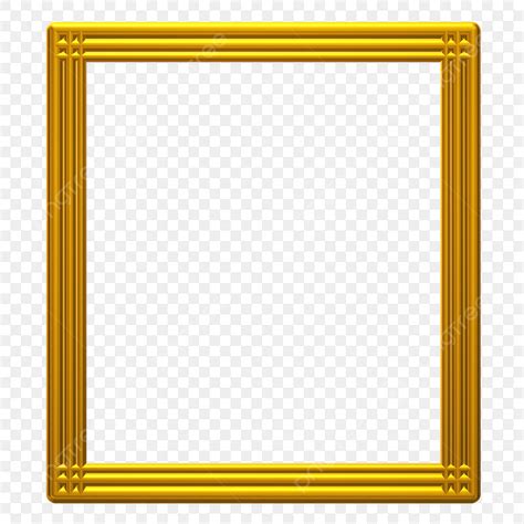 Metallic Gold 3d Transparent Png Metallic Gold Picture Frame 3d