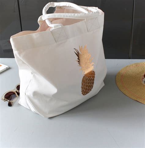 Pineapple Foil Print Beach Bag By Love Lammie Co Notonthehighstreet Com