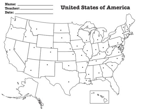 Blank Us States And Capitals Map 600 Tim S Printables