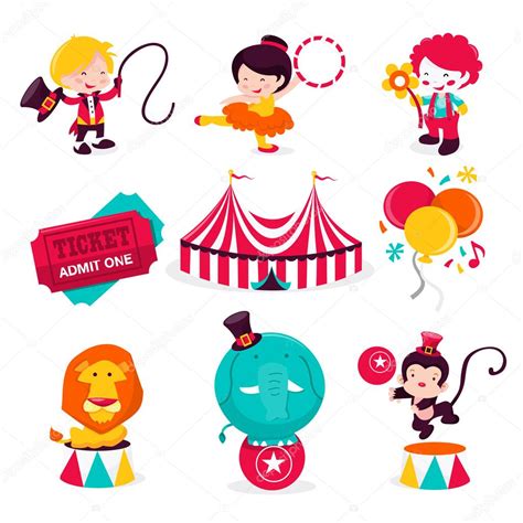 Carnival Circus Icons — Stock Vector © Totallyjamie 71582997